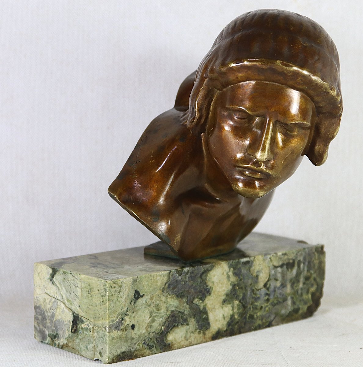 Constant ROUX (1865-1942), Sculpture en bronze " La colère d'Achille ", XXe-photo-2