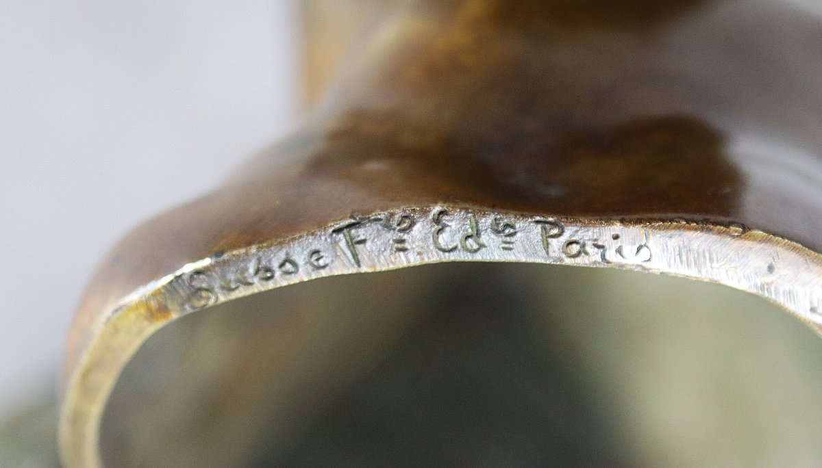 Constant ROUX (1865-1942), Sculpture en bronze " La colère d'Achille ", XXe-photo-3