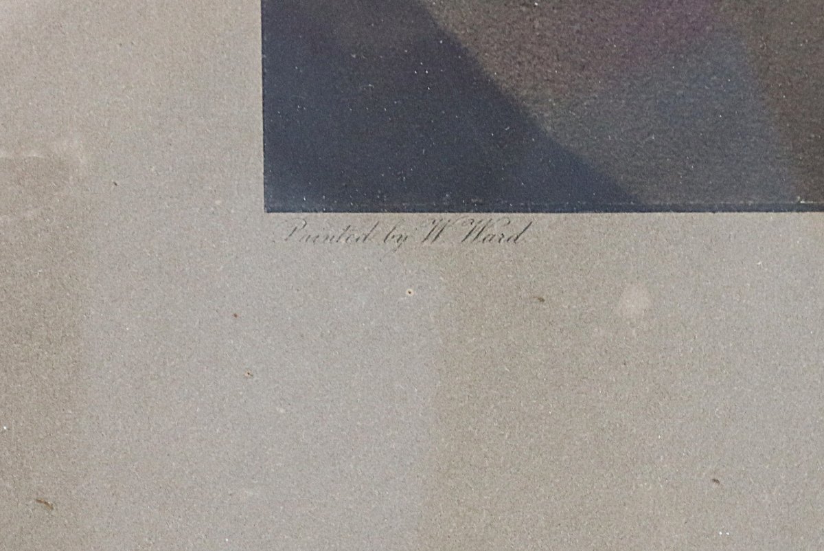 Grande gravure Anglaise représentant " Dorothy Crewe ", XIXe-photo-2