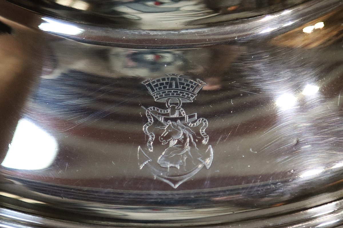 Christofle 1844-1935, Large Silver-plated Tureen For The Compagnie Des Messageries Maritimes.-photo-4