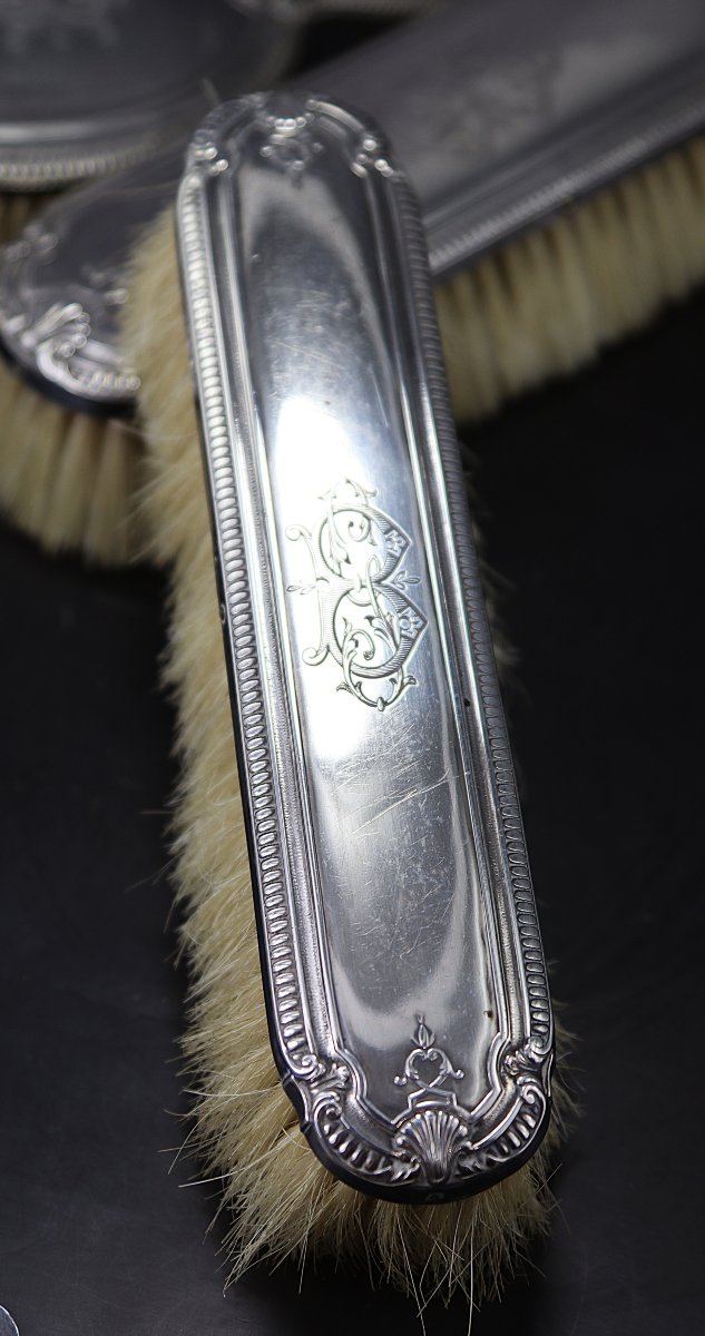 Louis Coignet (1893/1928), 4 Brosses à habits en Argent. -photo-5