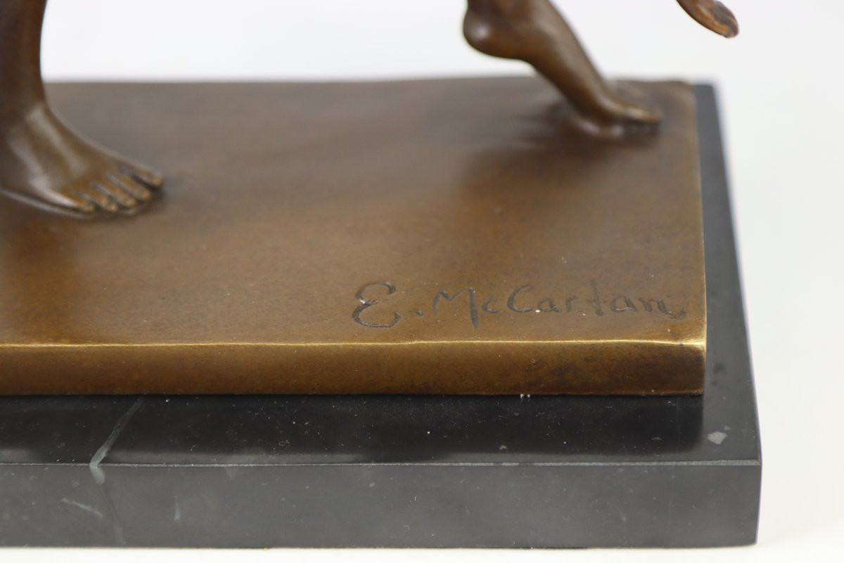 Mc Cartan Edward (1879-1947) d'Après, Bronze Diane Chasseresse, Signed, 20th Century-photo-2