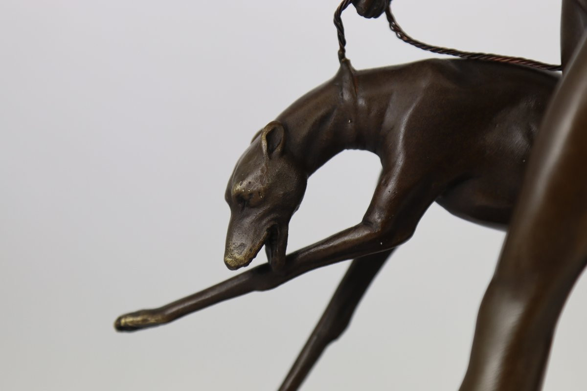 Mc Cartan Edward (1879-1947) d'Après, Bronze Diane Chasseresse, Signed, 20th Century-photo-3