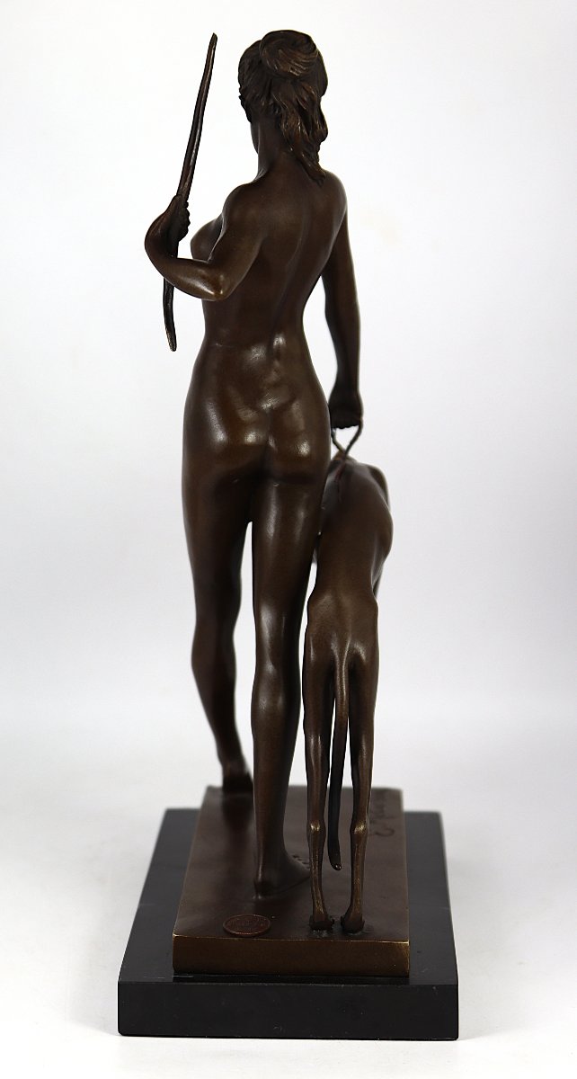 Mc Cartan Edward (1879-1947) d'Après, Bronze Diane Chasseresse, Signed, 20th Century-photo-5