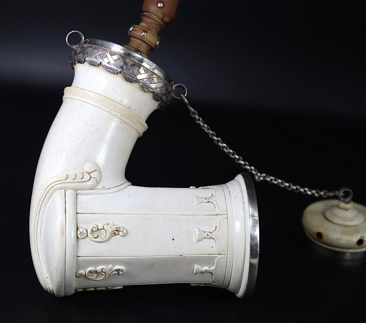 Germany 18th Century, Grosse Pipe écume Et Argent, Georges Barbier.-photo-4
