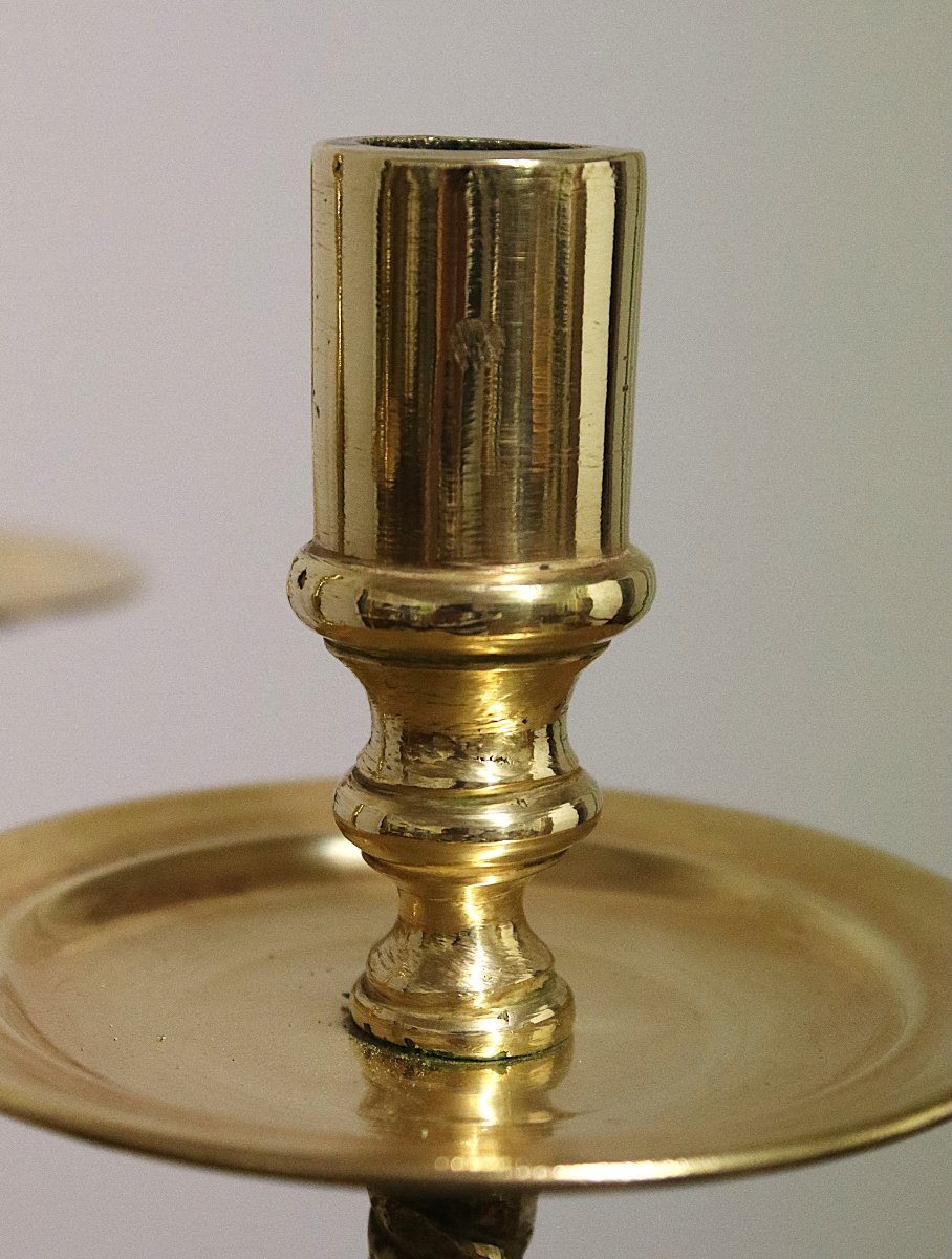 Grand chandelier en bronze, 128 cm, 9 bougies, XXe-photo-3