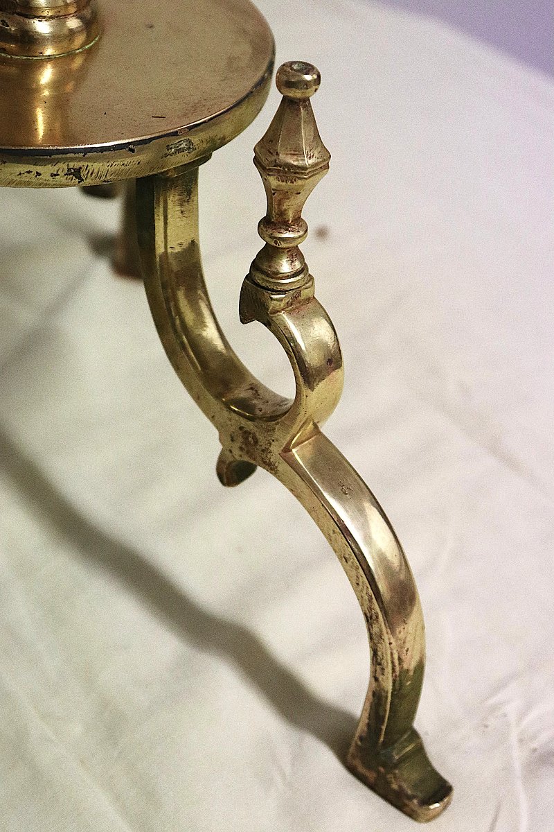 Grand chandelier en bronze, 128 cm, 9 bougies, XXe-photo-5