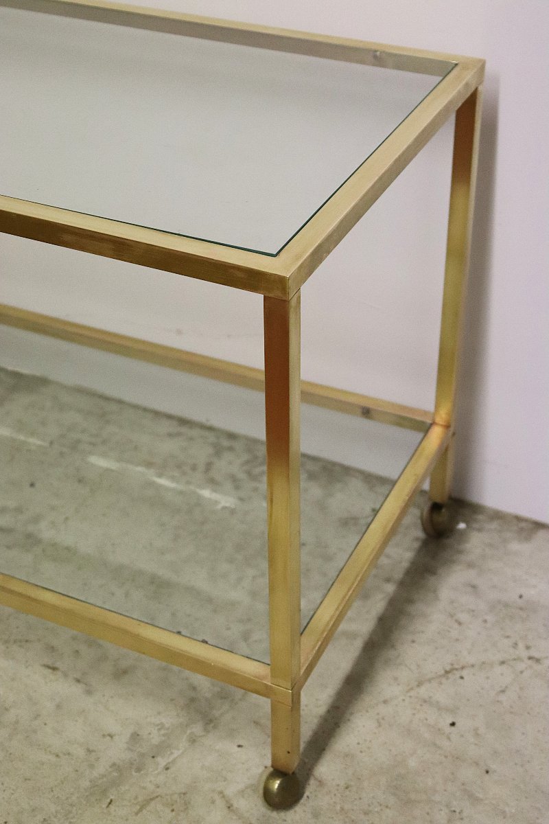 MAISON JANSEN ( Attrib ), Desserte à double plateaux, 1970-photo-4