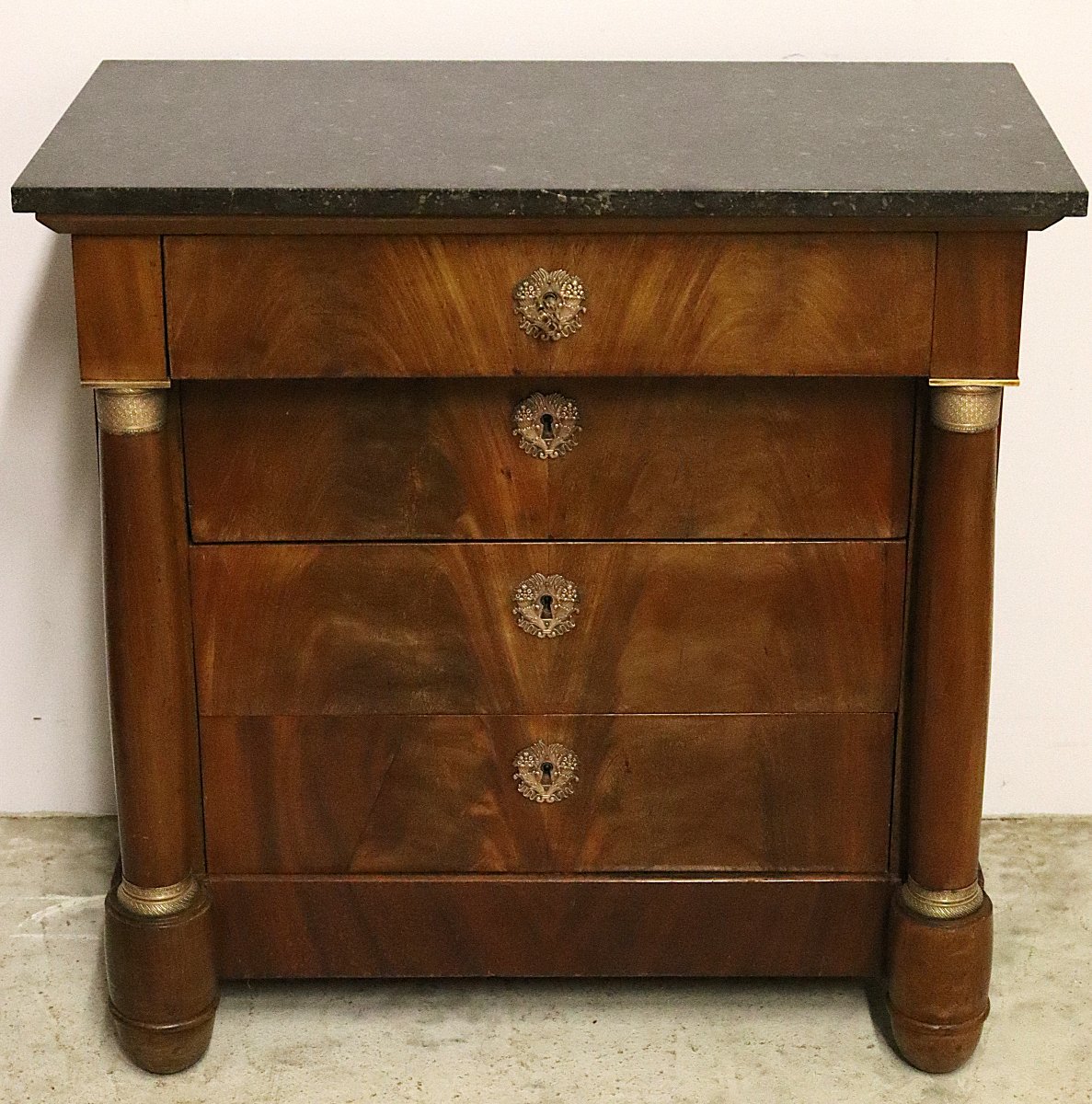 Small Empire-style Chest Of Drawers, Late 19th Century-photo-4