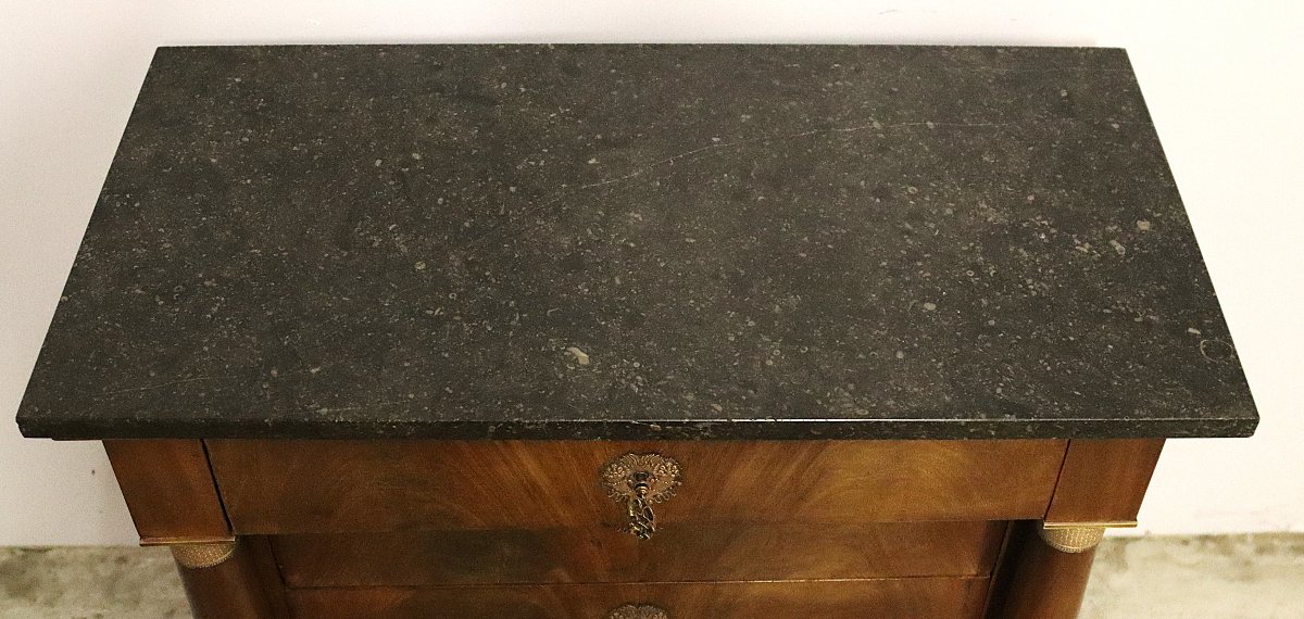 Small Empire-style Chest Of Drawers, Late 19th Century-photo-1