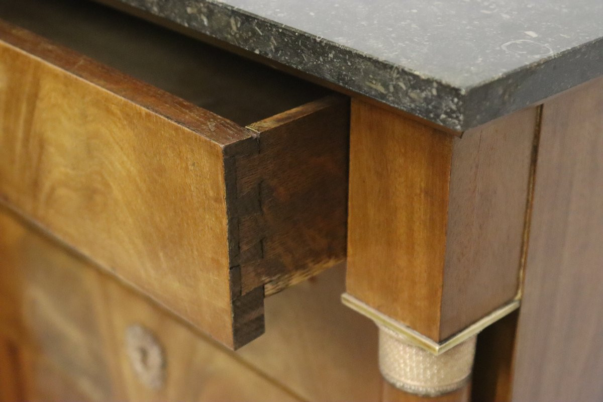 Small Empire-style Chest Of Drawers, Late 19th Century-photo-2