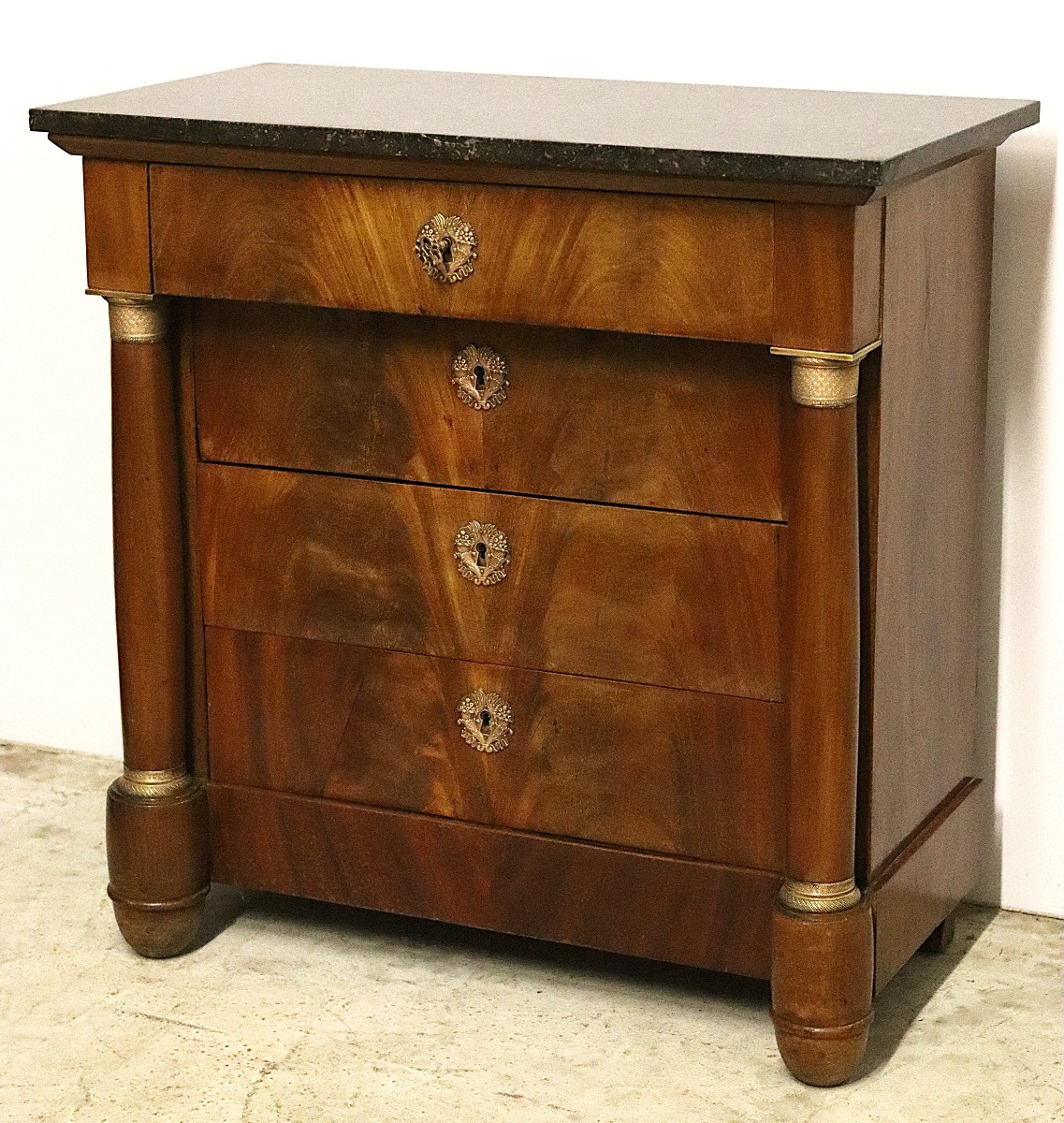Small Empire-style Chest Of Drawers, Late 19th Century