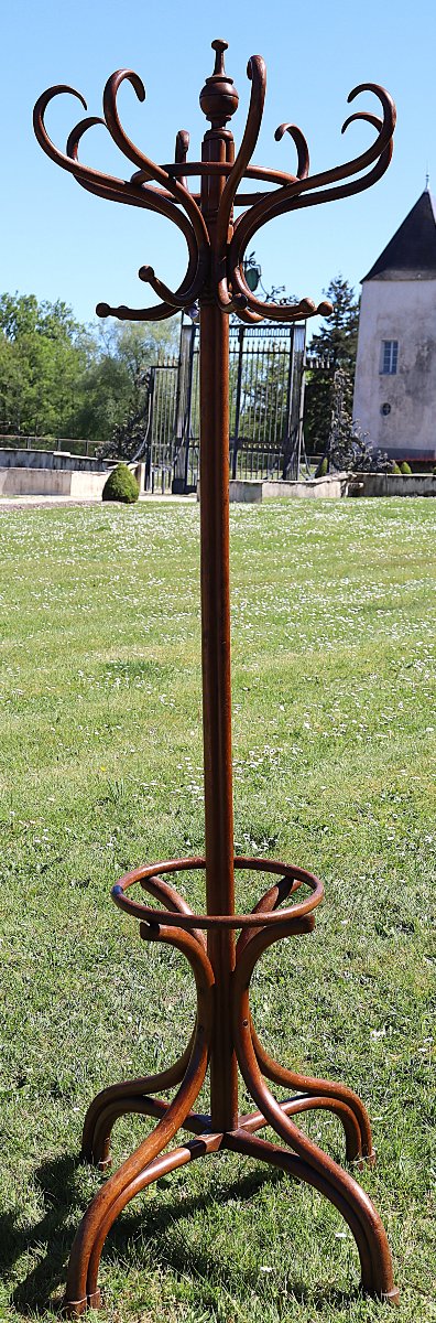 THONET (Attrib ), Porte-manteaux " Perroquet "vers 1920-photo-1