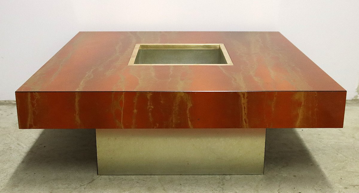 Guy LEFEVRE (1933-2018), table basse " Éruption solaire ", 1970-photo-2