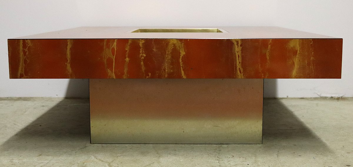Guy LEFEVRE (1933-2018), table basse " Éruption solaire ", 1970-photo-3