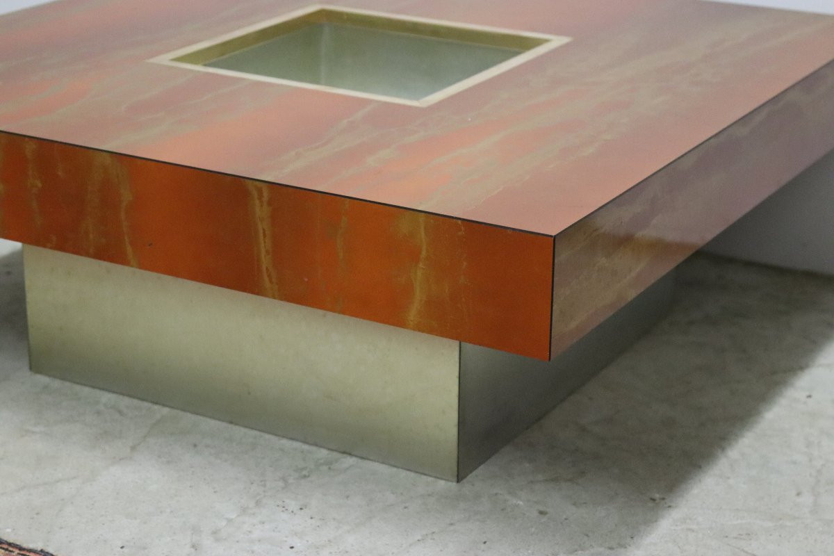 Guy LEFEVRE (1933-2018), table basse " Éruption solaire ", 1970-photo-2
