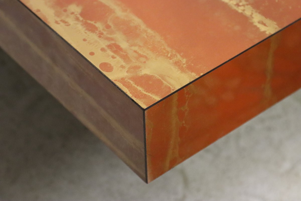 Guy LEFEVRE (1933-2018), table basse " Éruption solaire ", 1970-photo-4