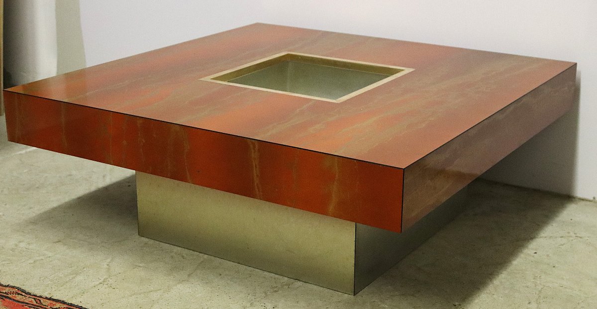 Guy LEFEVRE (1933-2018), table basse " Éruption solaire ", 1970-photo-6