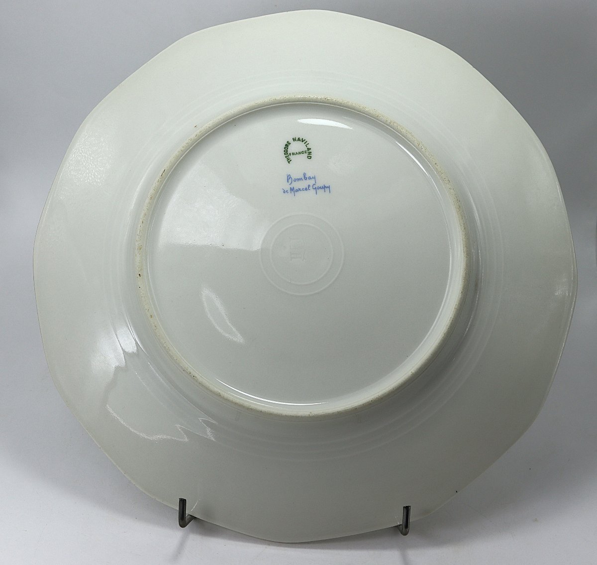 T. Haviland & Marcel GOUPY (1886- 1954), Assiette " Bombay ", Signé, 1924-photo-2