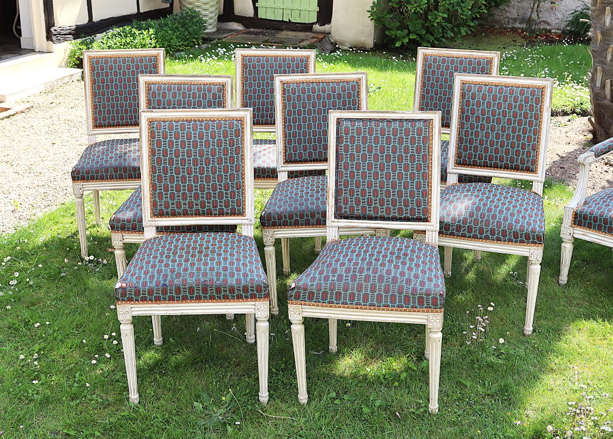 Living Room Set, L XVI Style, 13 Pieces, 19th Century-photo-1