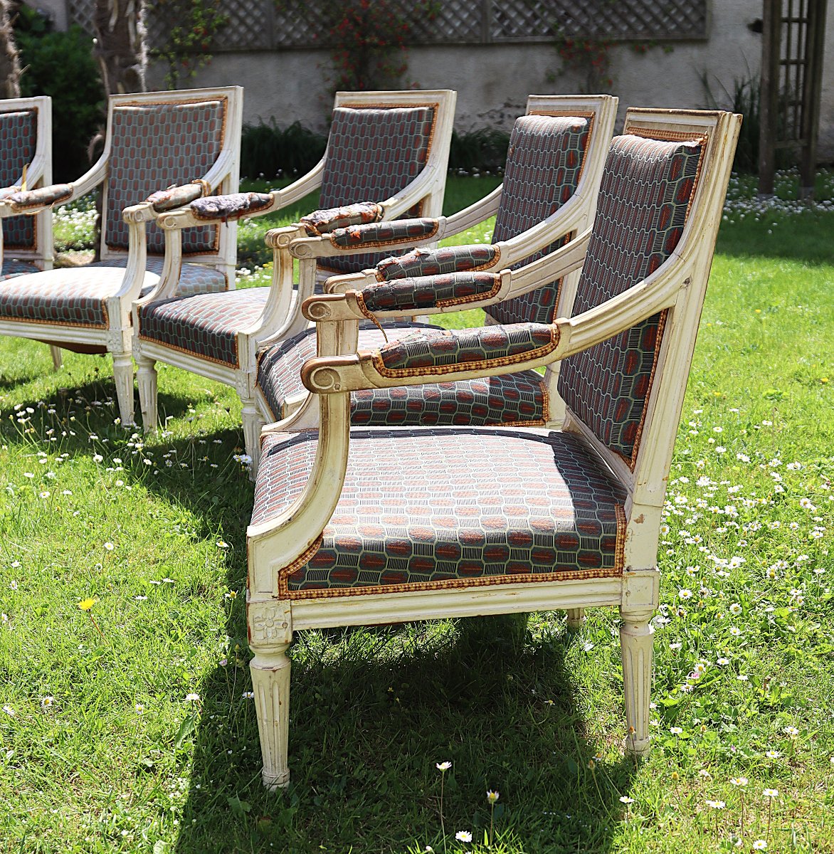 Living Room Set, L XVI Style, 13 Pieces, 19th Century-photo-5