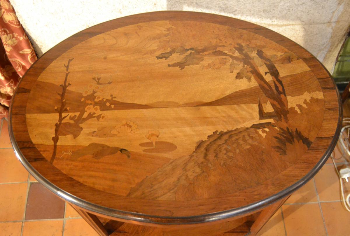 Art Nouveau Table Signed Paul Guth, Twentieth-photo-3