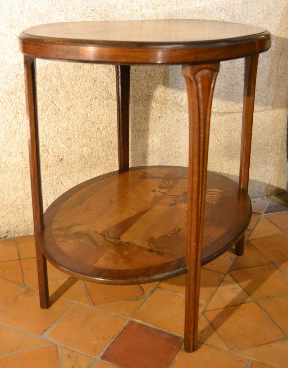 Art Nouveau Table Signed Paul Guth, Twentieth-photo-2