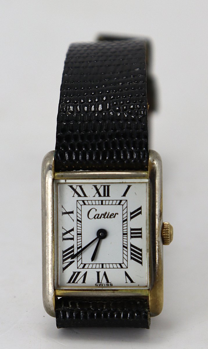 CARTIER, Montre tank femme, 1970-photo-3