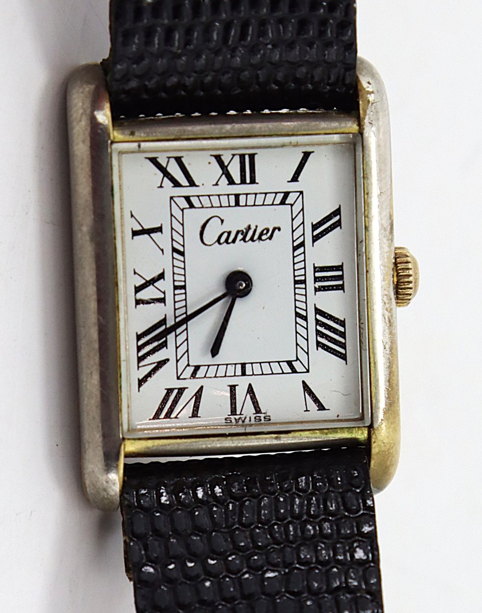 CARTIER, Montre tank femme, 1970-photo-3