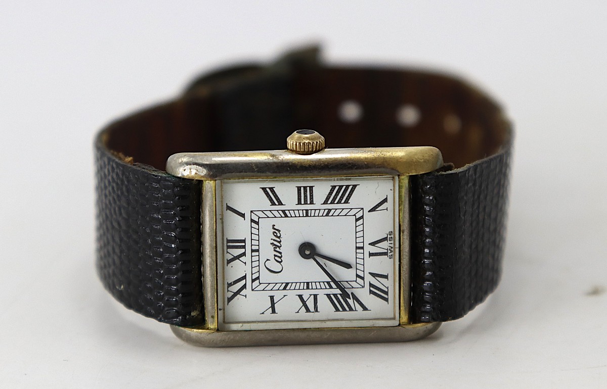 CARTIER, Montre tank femme, 1970