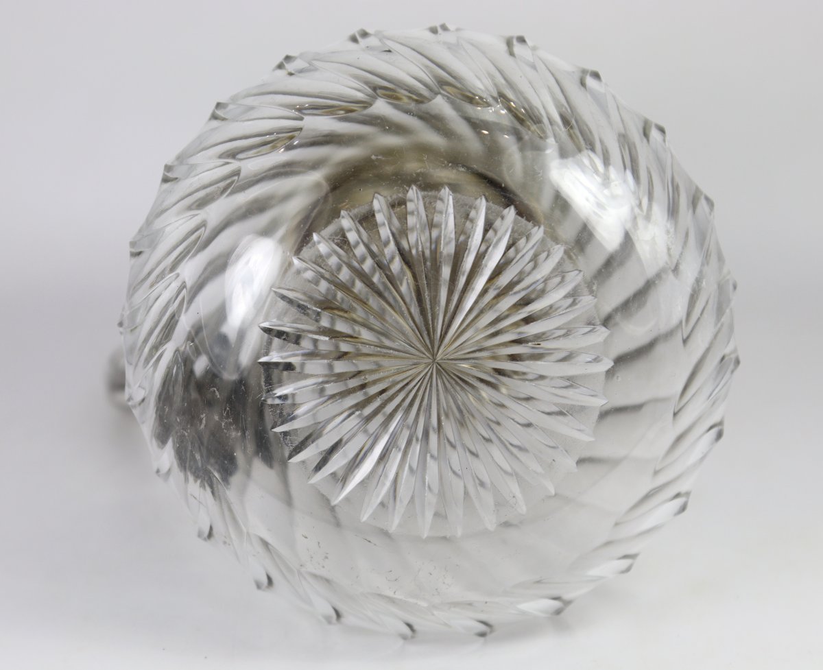 Carafe en cristal et Argent 1er titre, 950mm, XIXe-photo-5