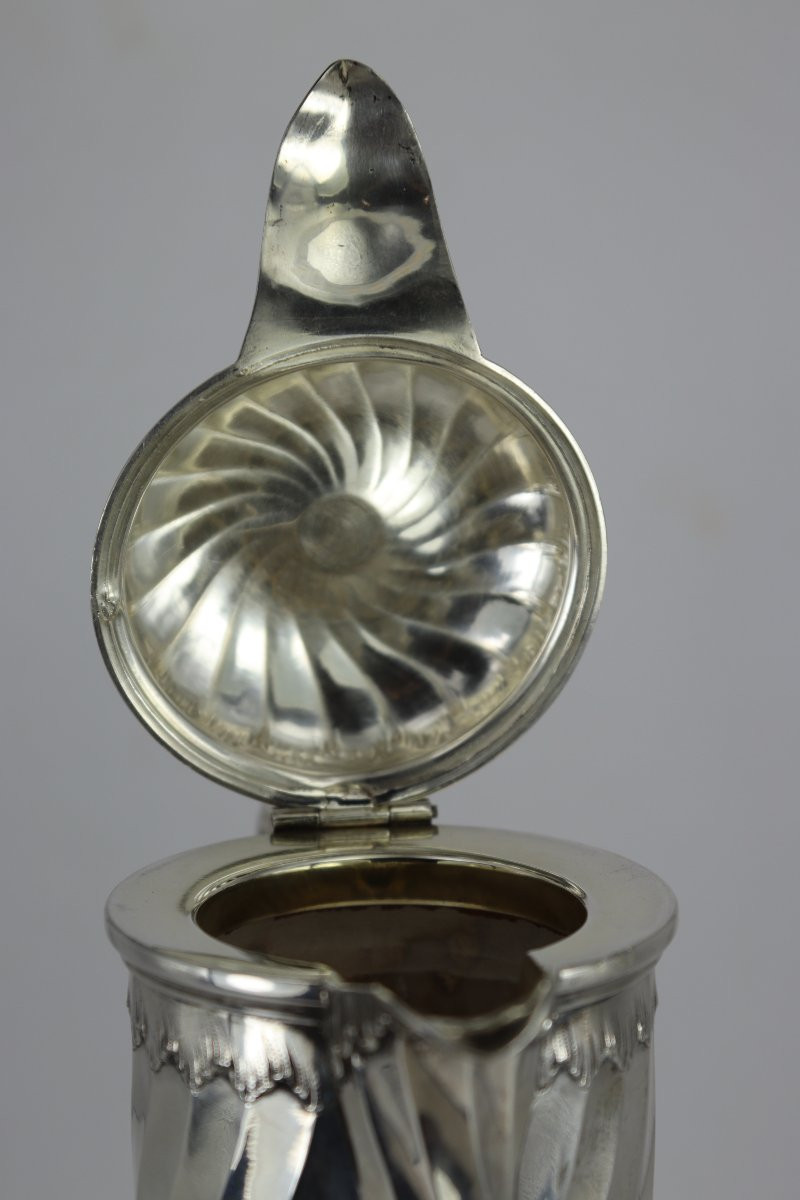 Carafe en cristal et Argent 1er titre, 950mm, XIXe-photo-8