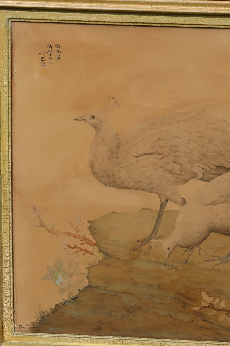 Liao XInxue (1906-1958), Important Painting In Ink And Color On Silk -photo-3