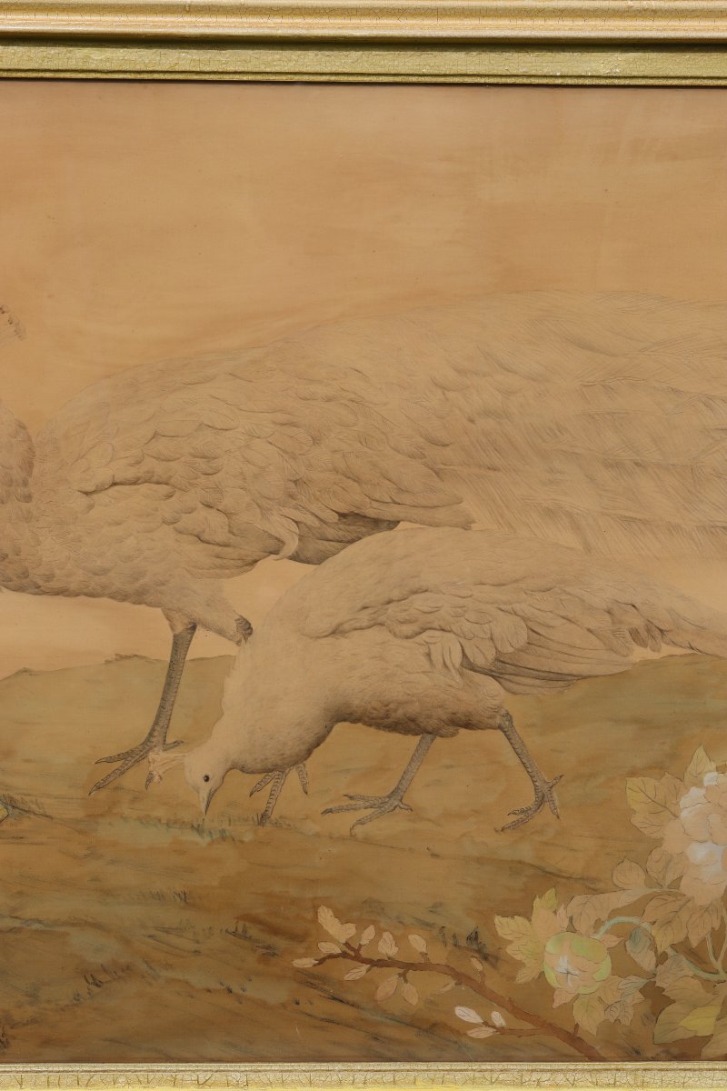 Liao XInxue (1906-1958), Important Painting In Ink And Color On Silk -photo-4