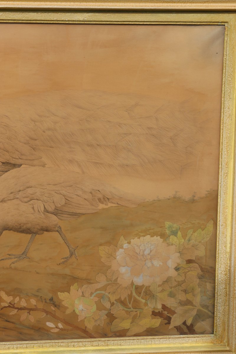 Liao XInxue (1906-1958), Important Painting In Ink And Color On Silk -photo-1