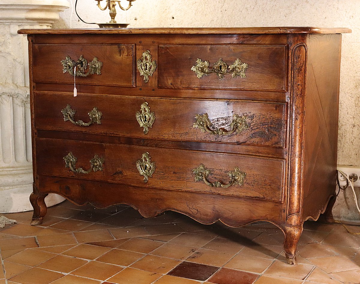 Commode en bois Naturel Louis XV, XVIIIe