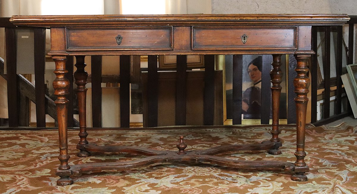 Louis XIII Style Desk, 20th Century-photo-2