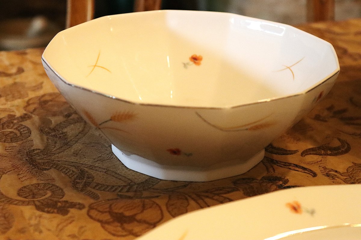 Service en porcelaine de Limoges, Atelier G.M, 55 pièces, XXe-photo-6