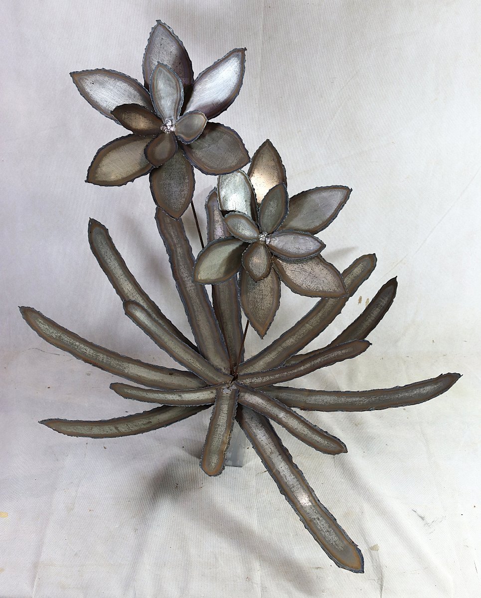 Maison Jansen (dans le goût ), Sculpture bouquet de fleurs, 1970-photo-2