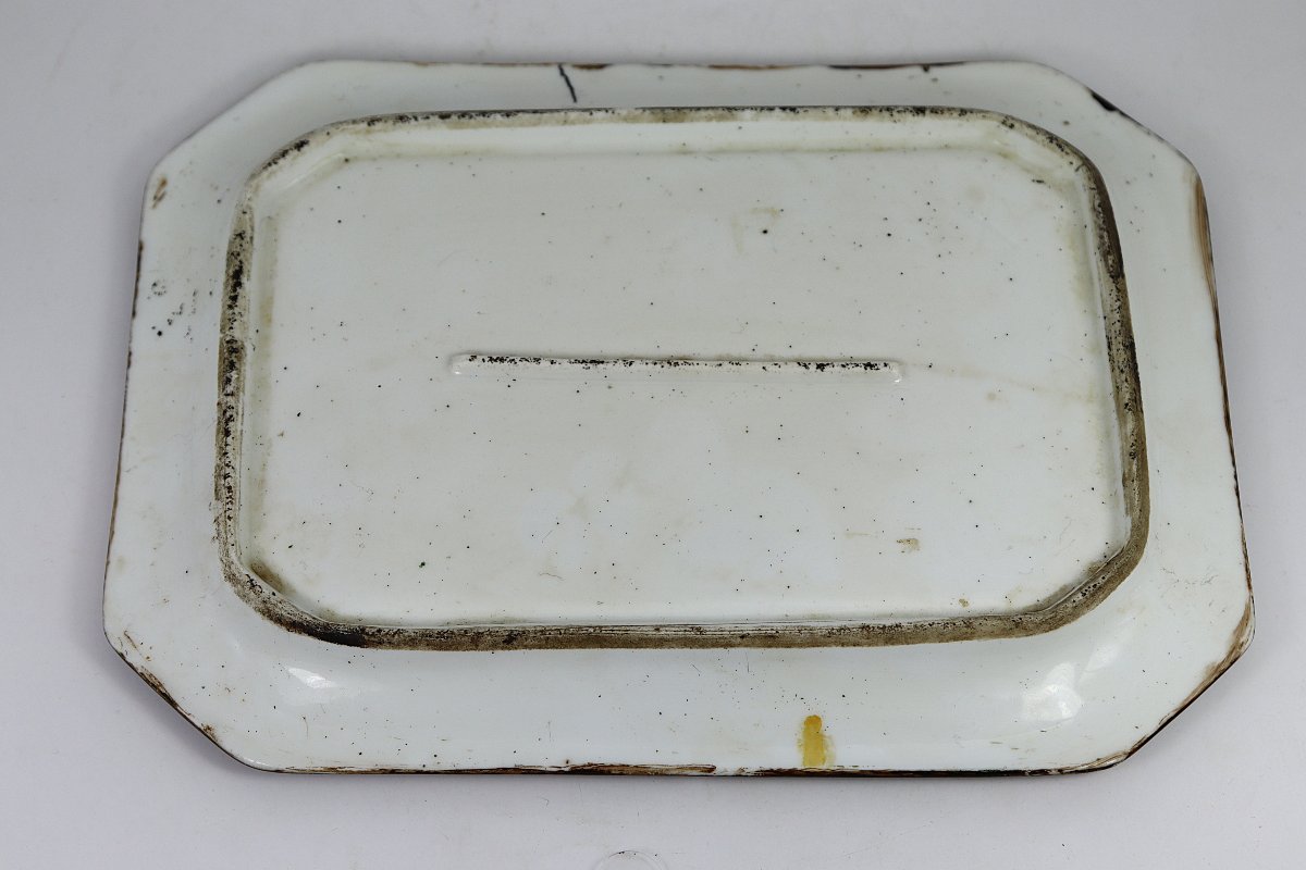 Plat en faïence " Vénus et l'amour ", signé, XIXe-photo-5