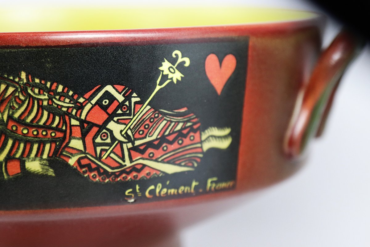 Jacques ROUX (XXe siècle) pour la manufacture de St-Clément, Coupe sur pied, 1960-photo-2