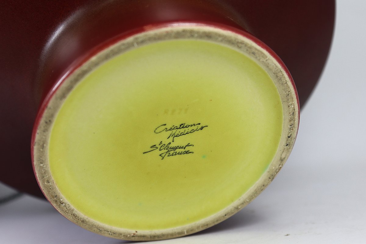 Jacques ROUX (XXe siècle) pour la manufacture de St-Clément, Coupe sur pied, 1960-photo-6