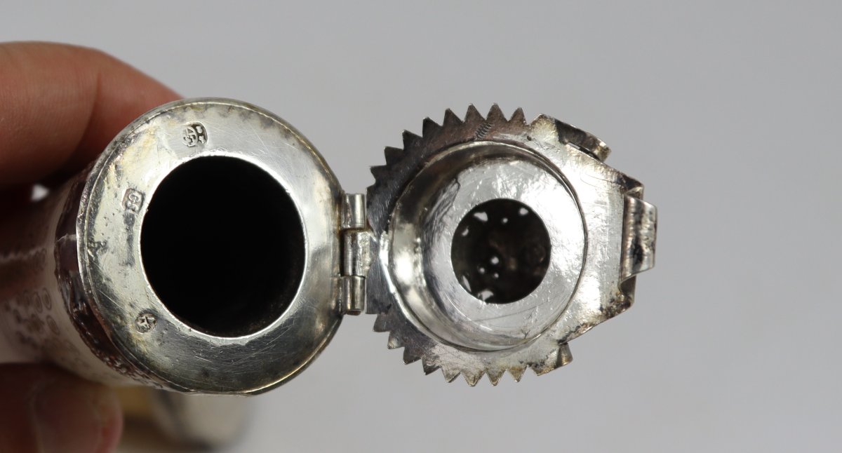 19th-century Austria, Dobrocen-style Pipe, Meerschaum And Silver.-photo-7