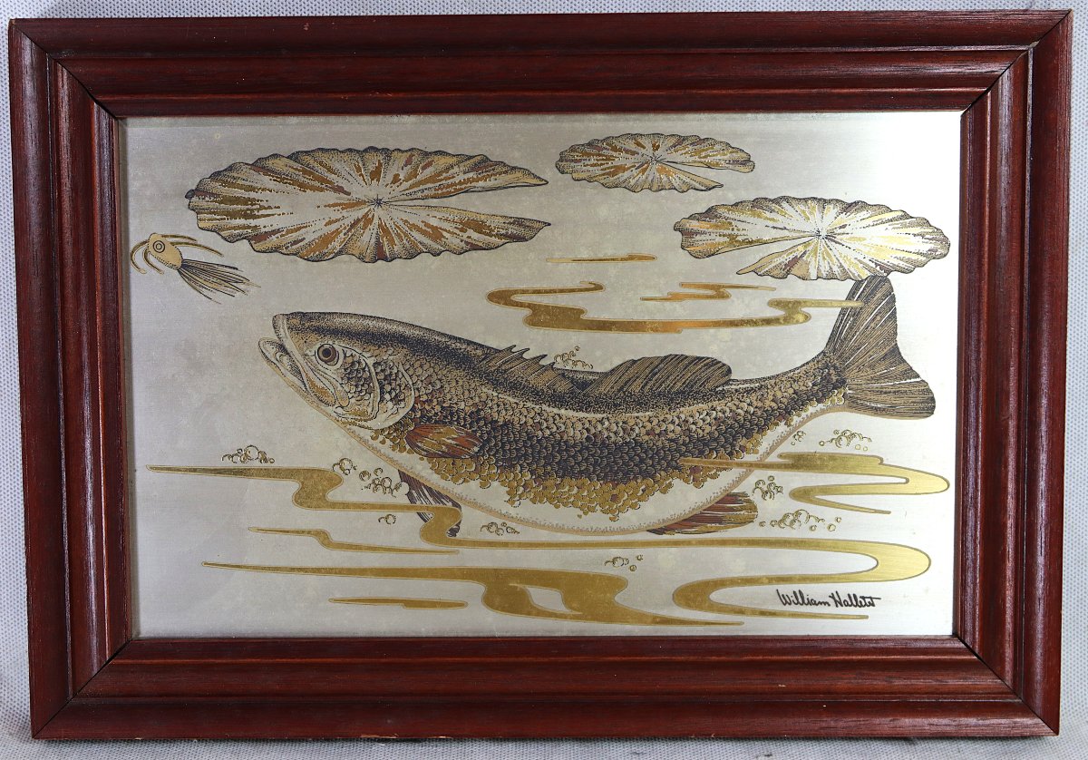 Franklin Mint And William Hallett, 2 Engravings On Silver, With Copper And 24k Gold Inlay, 1980-photo-1
