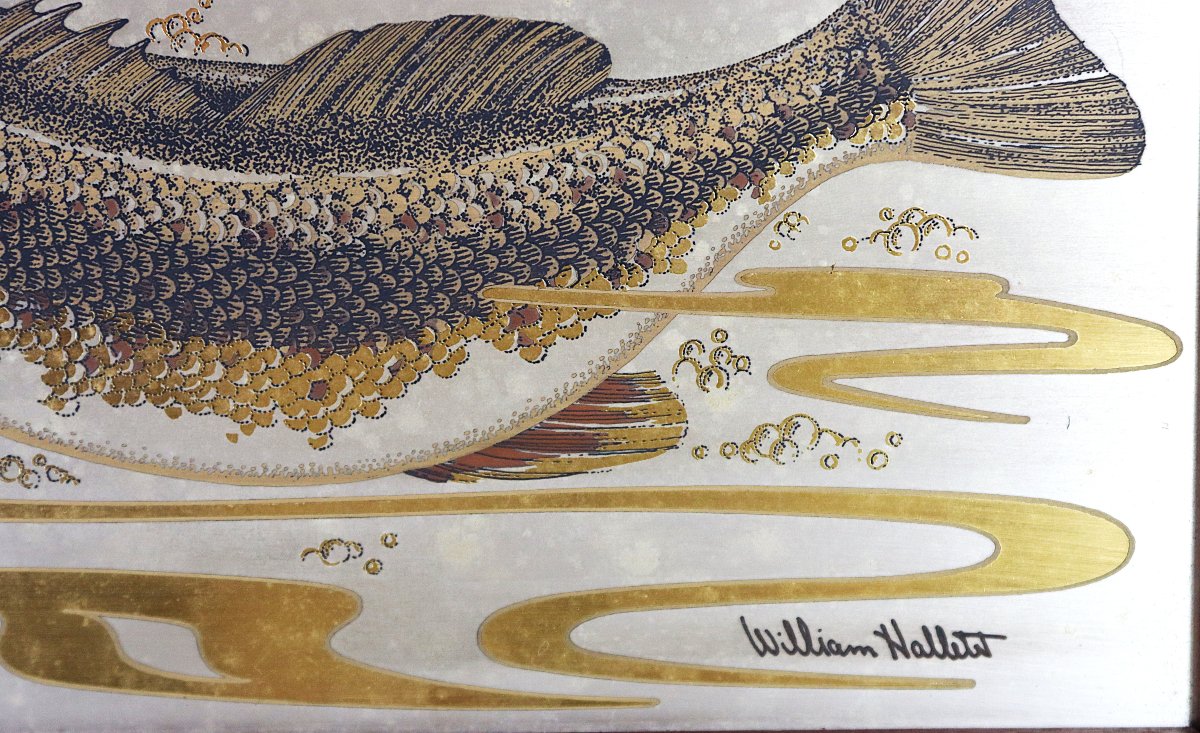 Franklin Mint And William Hallett, 2 Engravings On Silver, With Copper And 24k Gold Inlay, 1980-photo-3