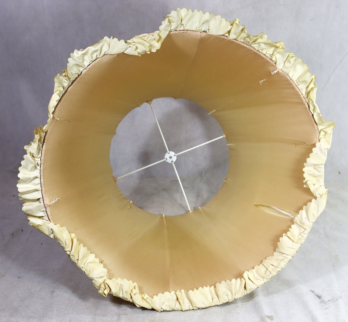 Pair Of Pleated Silk Lampshades, 20th Century-photo-2