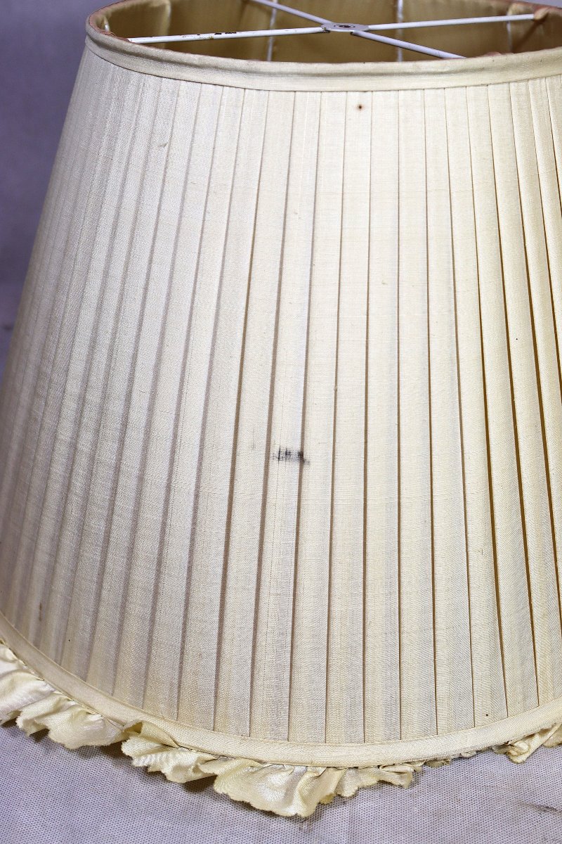 Pair Of Pleated Silk Lampshades, 20th Century-photo-4