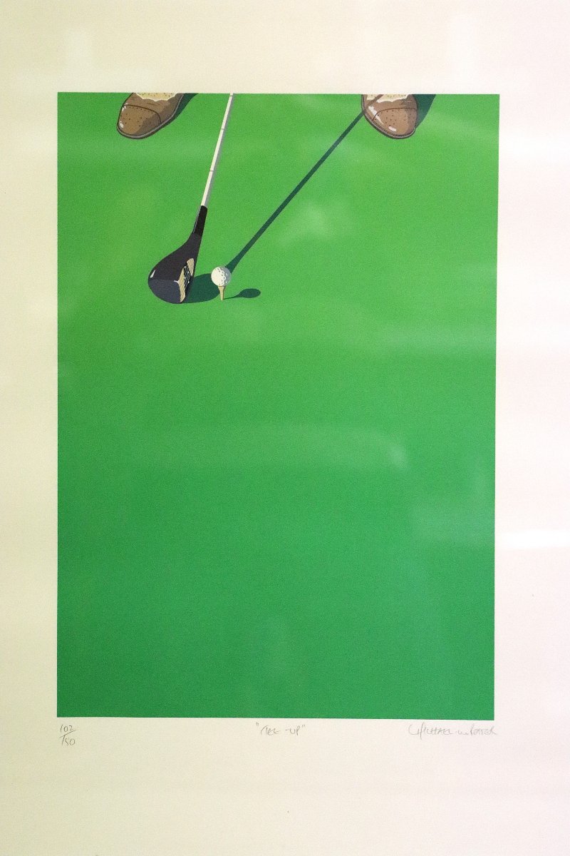 Michael W. Potter (1955), Lithograph "tee-up," 20th Century-photo-2
