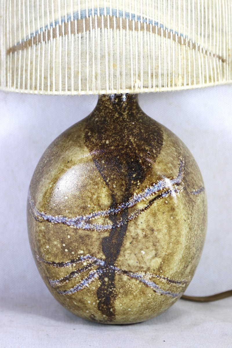 Annie Maume (1943) & Robert Héraud (1924–2010), La Borne Stoneware Lamp, 1970-photo-2