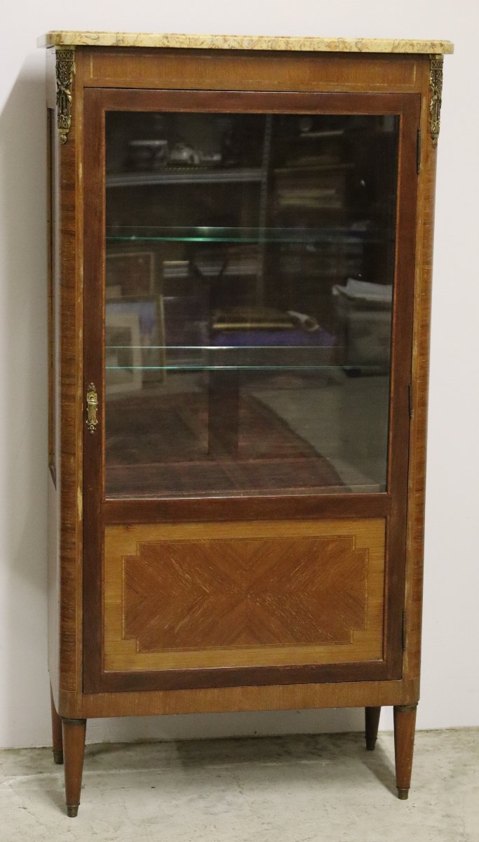 Vitrine en marqueterie, début XXe-photo-3